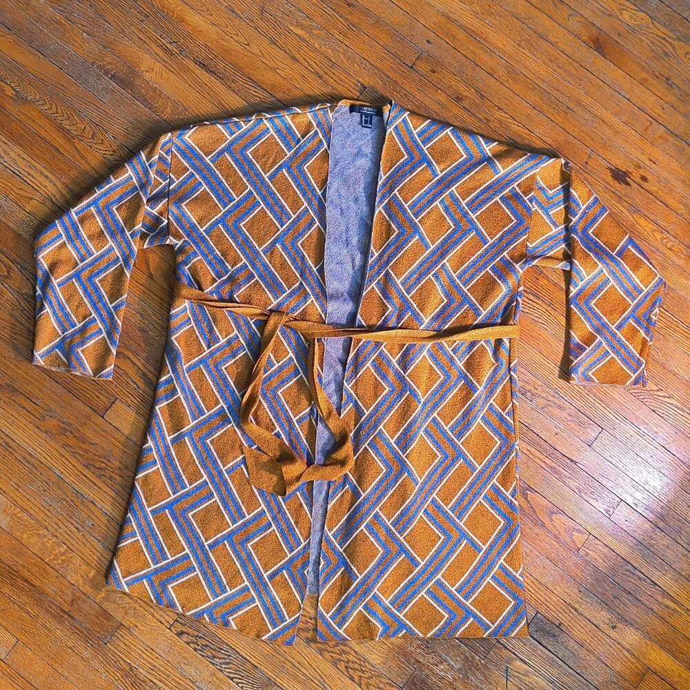 Forever 21 Contemporary Geometric Tie Sweater Cardigan